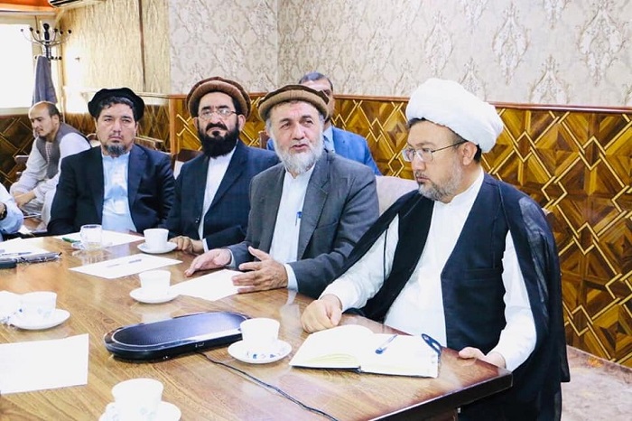 په قطر کې د بین الافغاني خبرو اترو لپاره د افغان دولت مذاکراتي ټیم دیني عالمانو سره د	 ارشاد، حج او اوقافو سرپرست وزیر د ویډیو کنفرانس له لارې خبرې وکړې.	