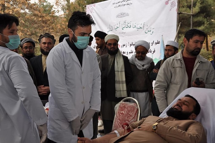 د ارشاد، حج او اوقافو وزارت په مشرۍ ، دیني عالمانو د کابل پوهنتون د وروستۍ پېښې قربانیانو او امنیتي ځواکونو ته وینه ورکړه.