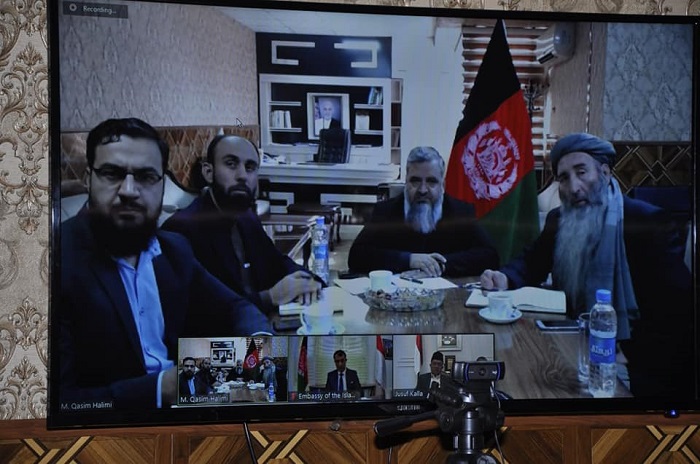 د ارشاد حج او اوقافو وزیر د انډونیزیا د محمدیه علماو د سازمان مشر ویډیویی کنفرانس 