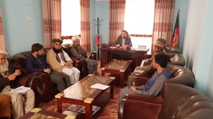 د بغلان ولایت د ارښاد حج او اوقافو ریاست د اداری ناسته.