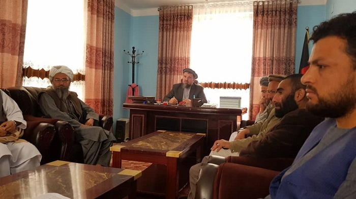 د بغلان ولایت د ارښاد حج او اوقافو ریاست د اداری ناسته.