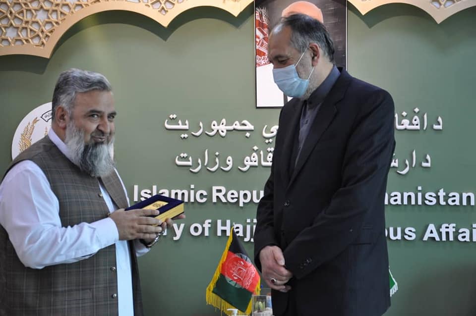 دیدار وزیر ارشاد، حج و اوقاف با سفیر کشور جمهوری اسلامی ایران در کابل