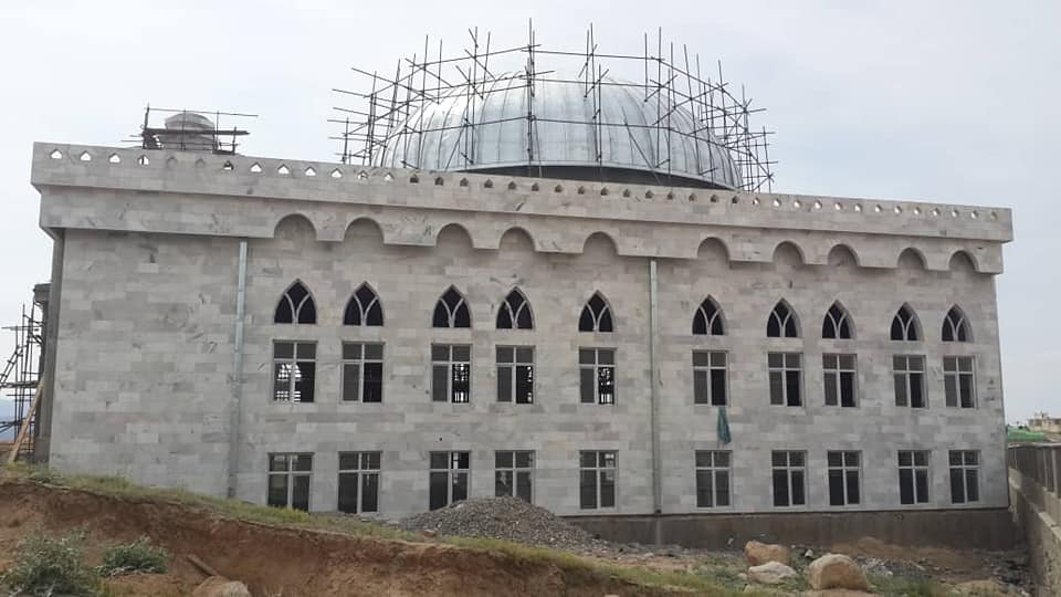 روند کار اعمار مسجد شریف عیدگاه شهرنیلی ولایت دایکندی