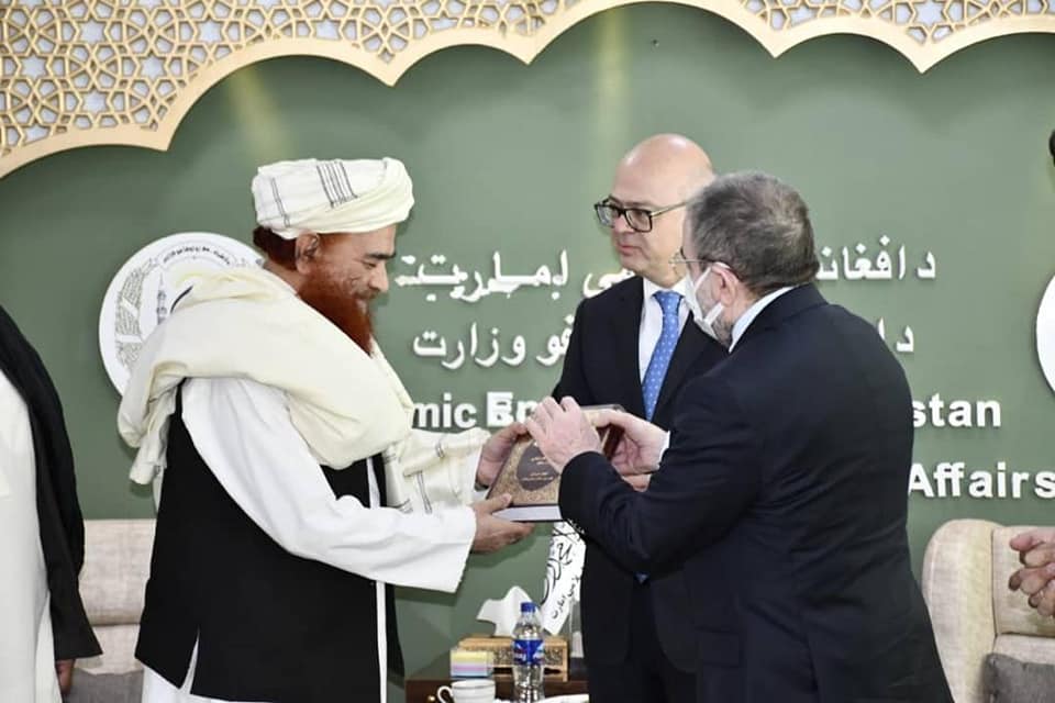 Meeting of the Minister of Islamic Affairs and Hajj with the Turkish Ambassador in Kabul