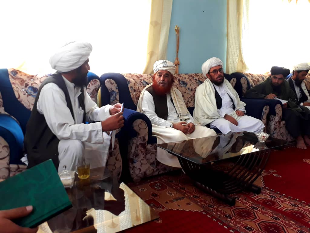Minister of MOHIA meets with religious scholars of Nimroz province in Zaranj city