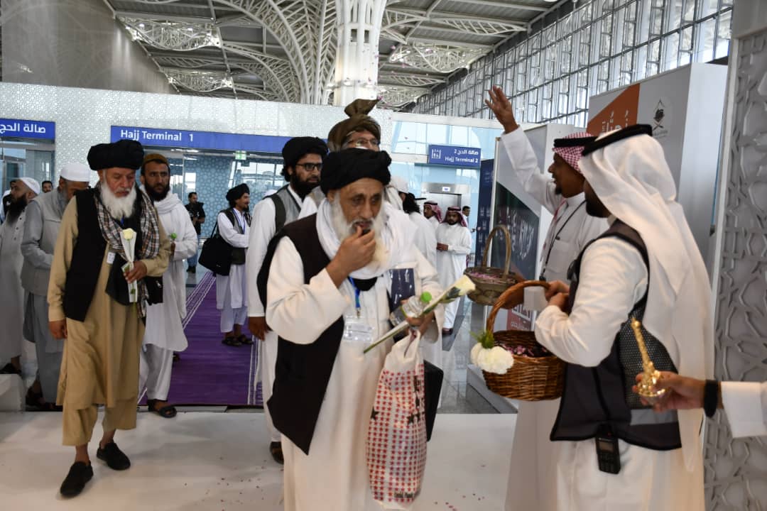 Arrival of the first Hajj flight to Madinah Mounawara airport