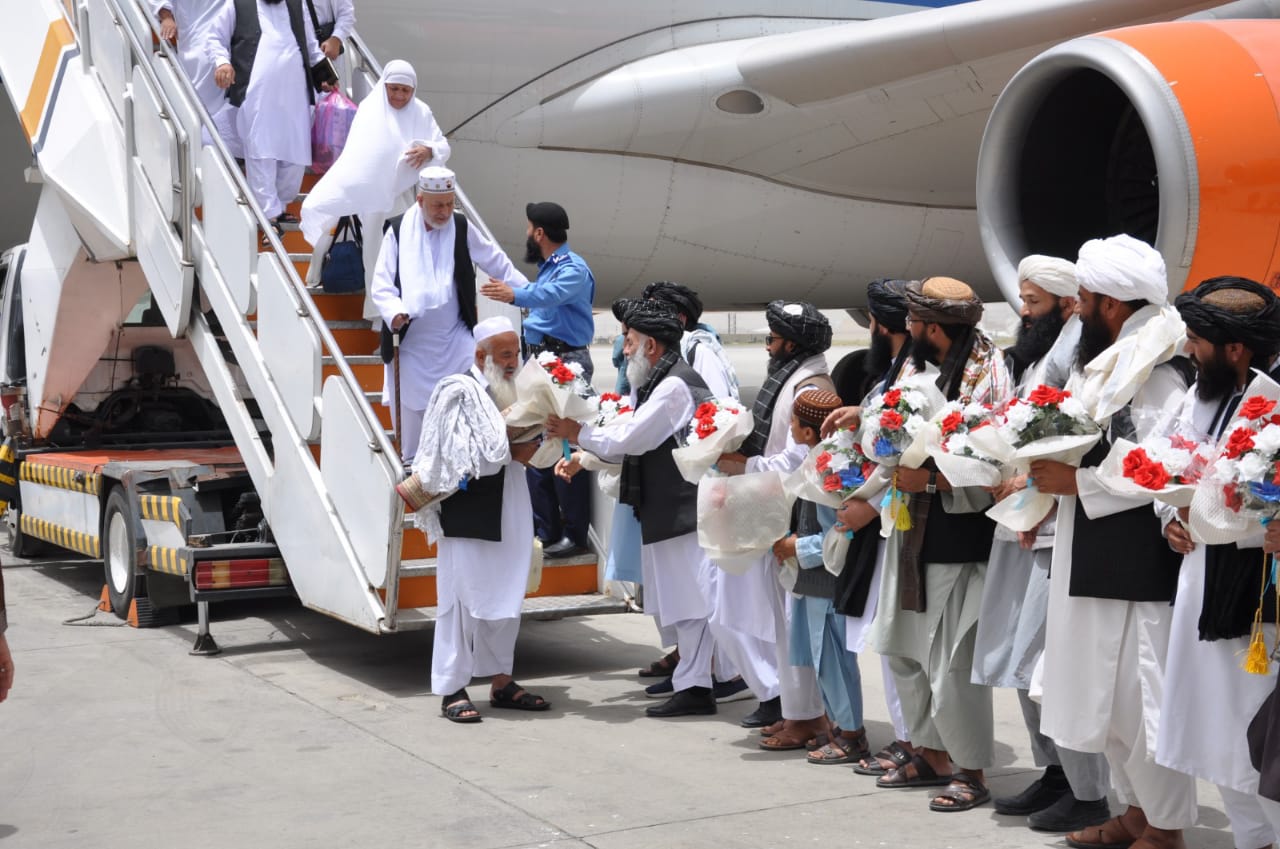 The first return flight of Pilgrims from Saudi Arabia arrived in Kabul