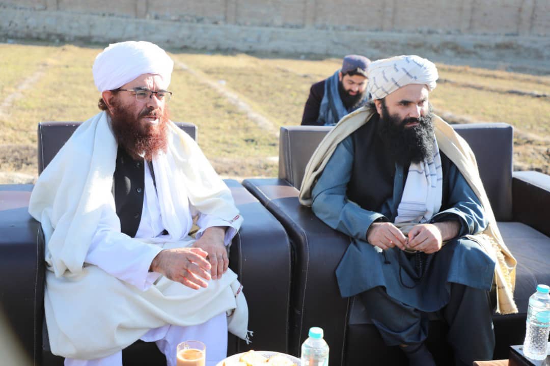 The ministers of MOHIA and Interior Affairs visited the construction of the central mosque in the village of Dolat Zai, Baghrami district, Kabul province