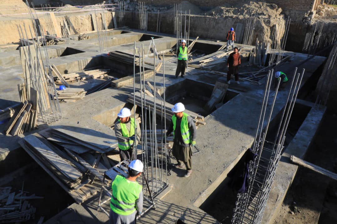 The ministers of MOHIA and Interior Affairs visited the construction of the central mosque in the village of Dolat Zai, Baghrami district, Kabul province