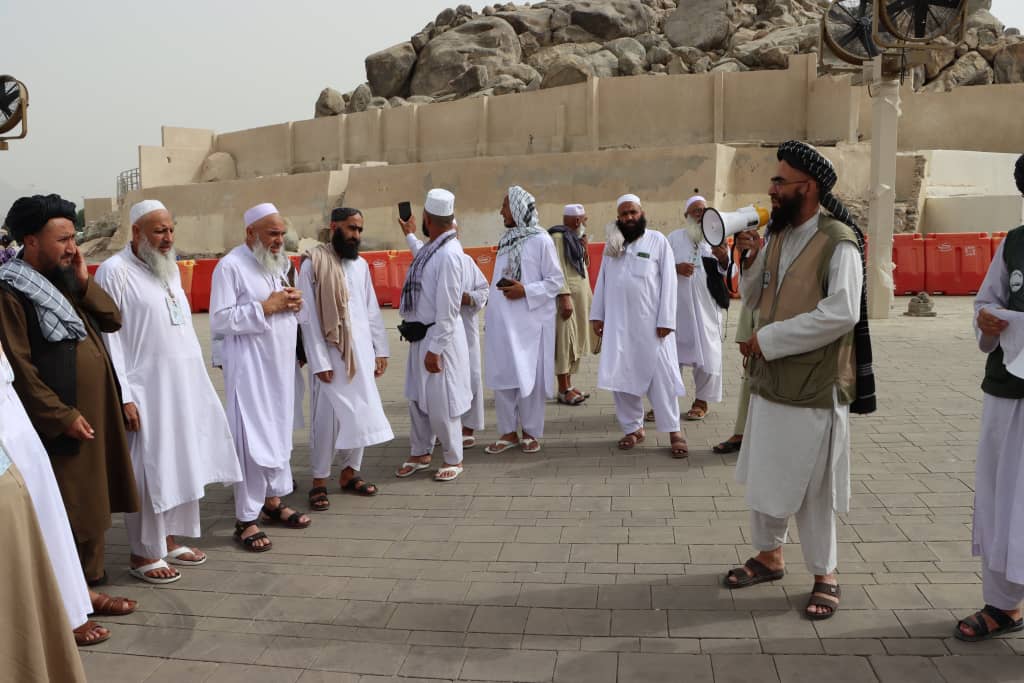 Afghan pilgrims in Mecca were introduced to the sacred sites known as the Mashair