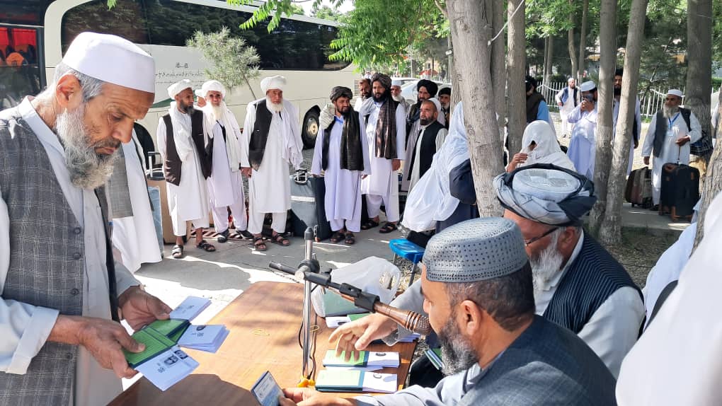 The process of transferring 30,000 Afghan pilgrims to the holy sites of Mecca and Medina has been successfully completed
