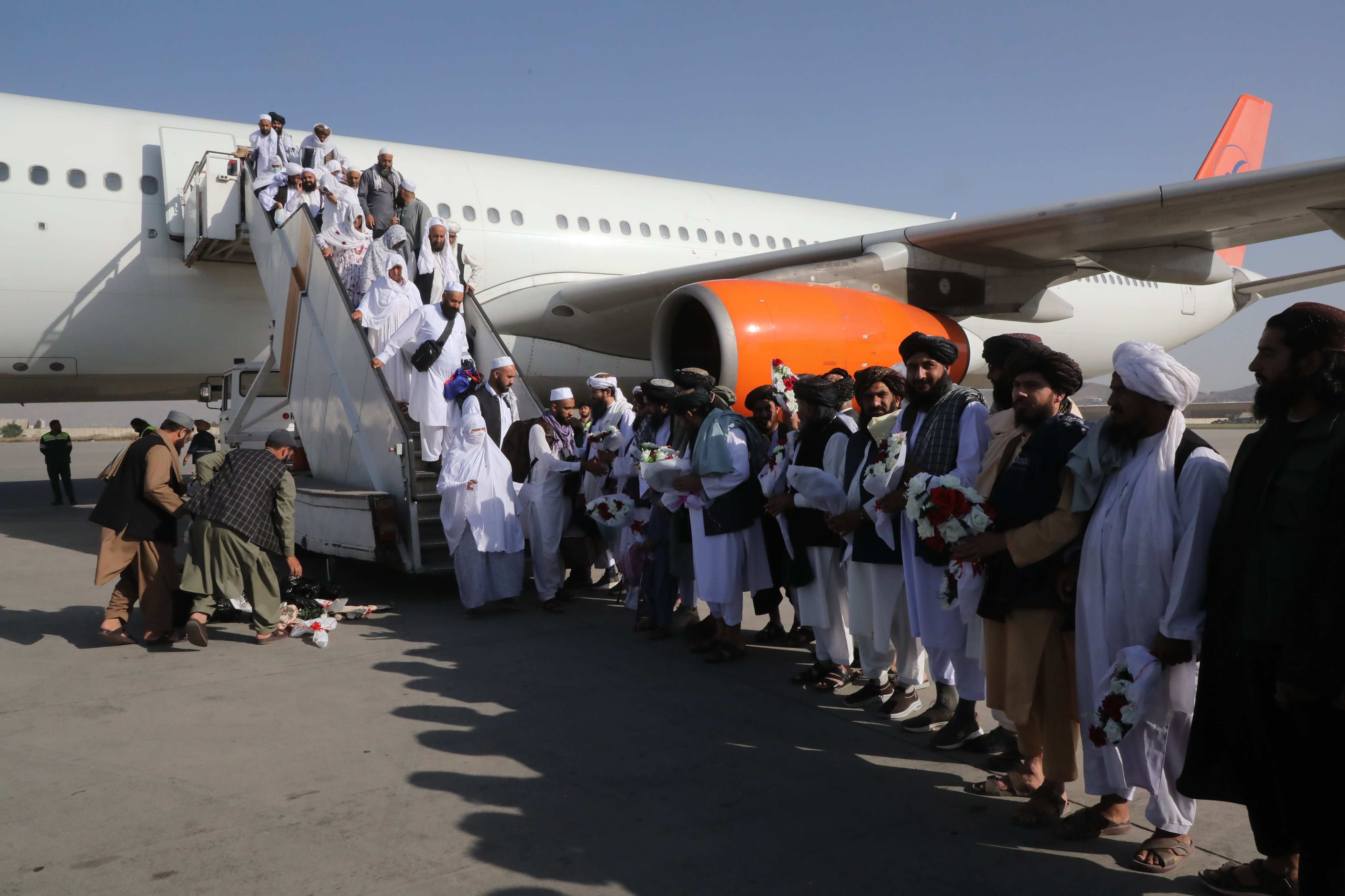 The First Flight of Afghan Pilgrims Arrived Today at Kabul International Airport  