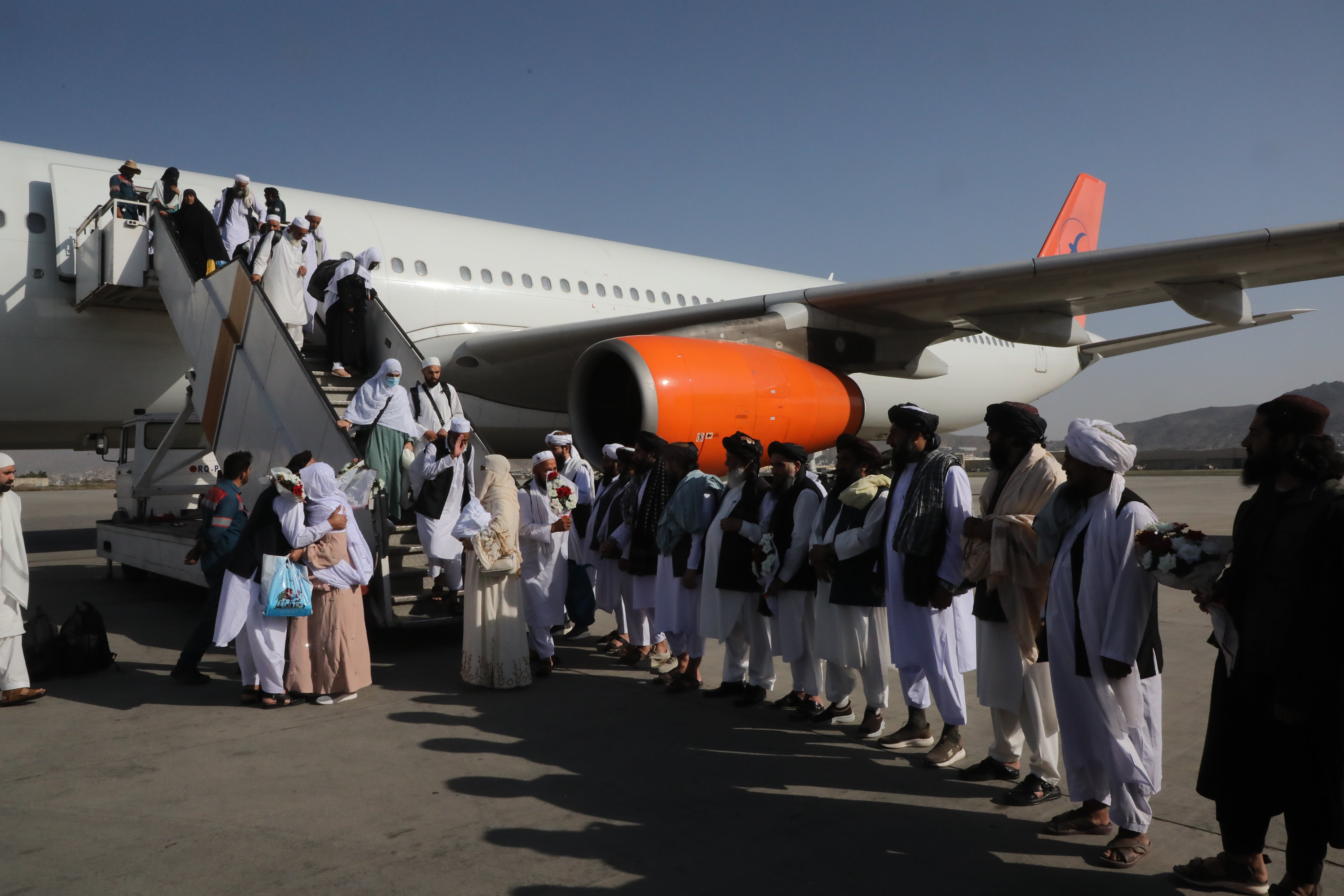 The First Flight of Afghan Pilgrims Arrived Today at Kabul International Airport  
