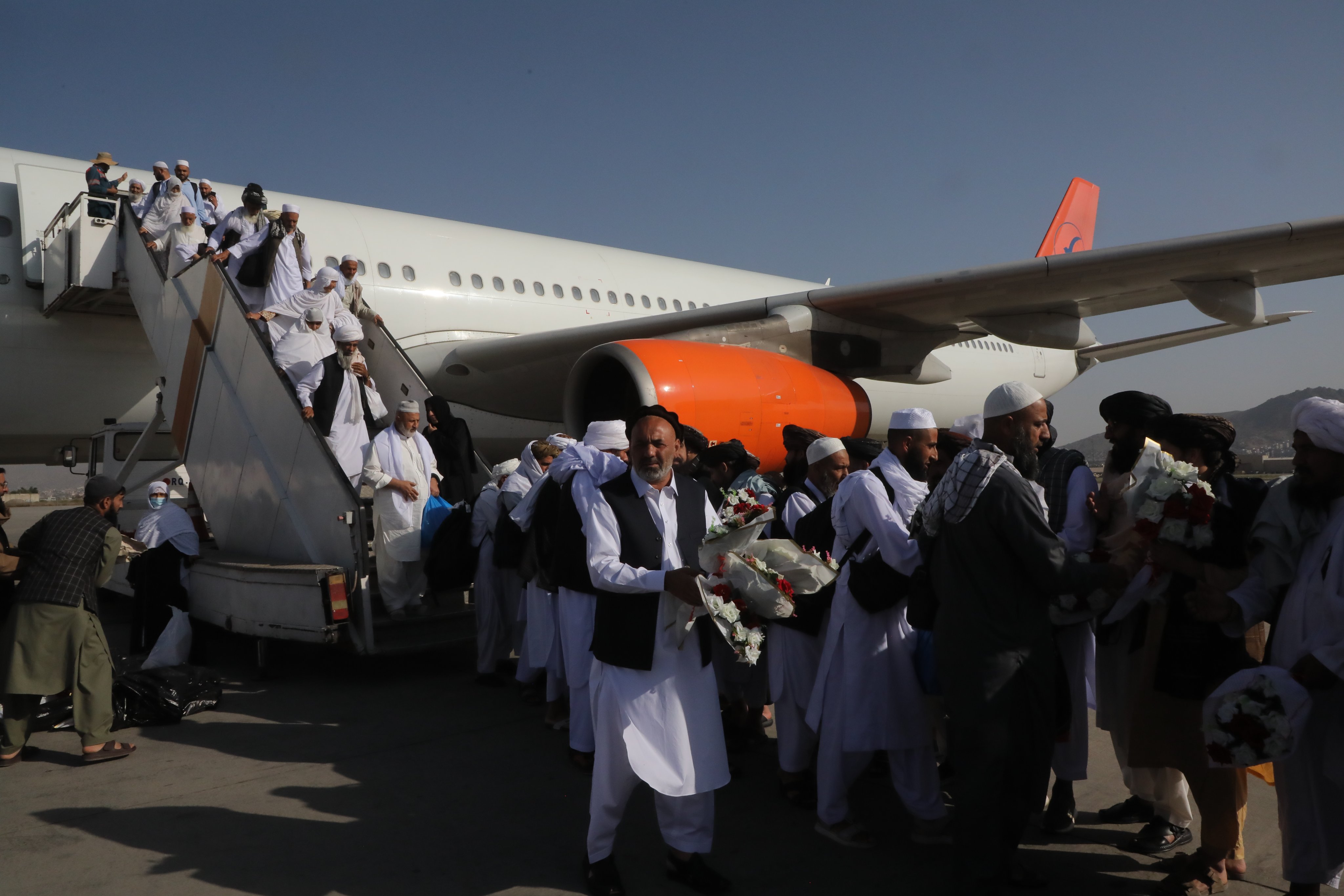 The First Flight of Afghan Pilgrims Arrived Today at Kabul International Airport  