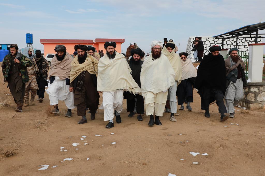 The Minister of MOHIA, leading a delegation to assess religious and administrative matters and to visit the martyrs' shrine in Dasht-e-Leili, traveled to Jowzjan province.