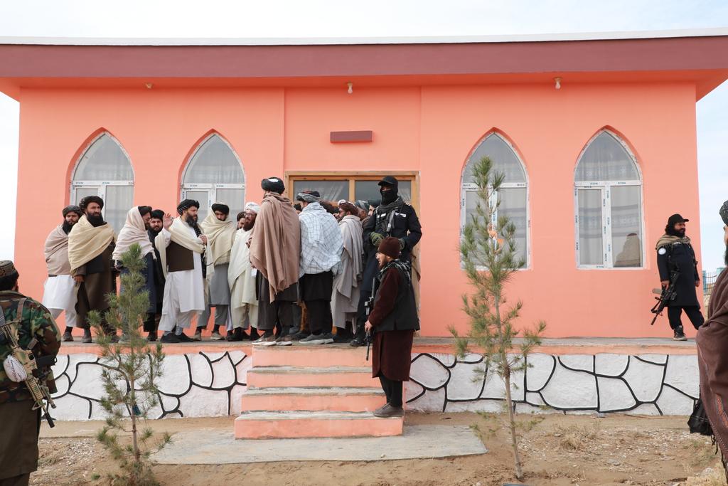The Minister of MOHIA, leading a delegation to assess religious and administrative matters and to visit the martyrs' shrine in Dasht-e-Leili, traveled to Jowzjan province.
