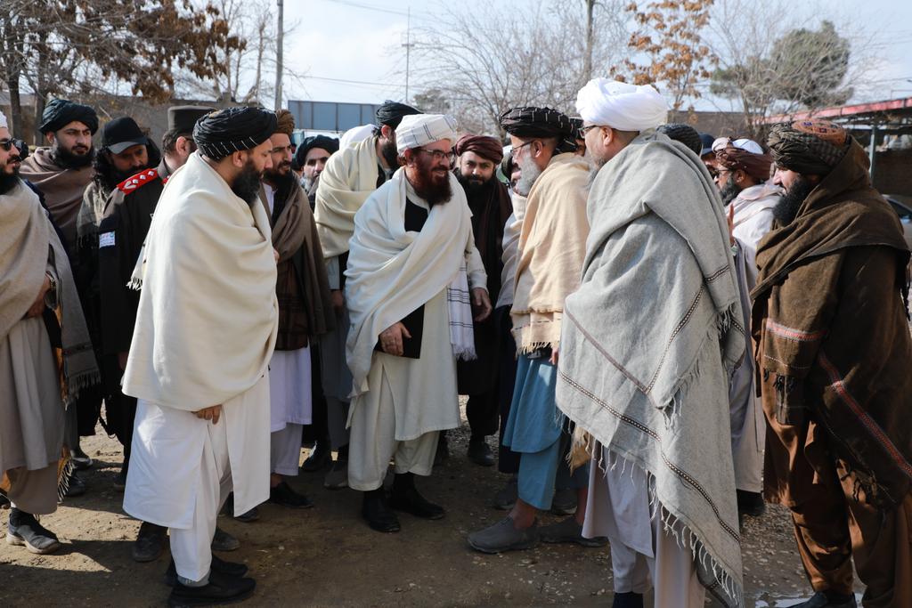 The Minister of MOHIA, leading a delegation to assess religious and administrative matters and to visit the martyrs' shrine in Dasht-e-Leili, traveled to Jowzjan province.