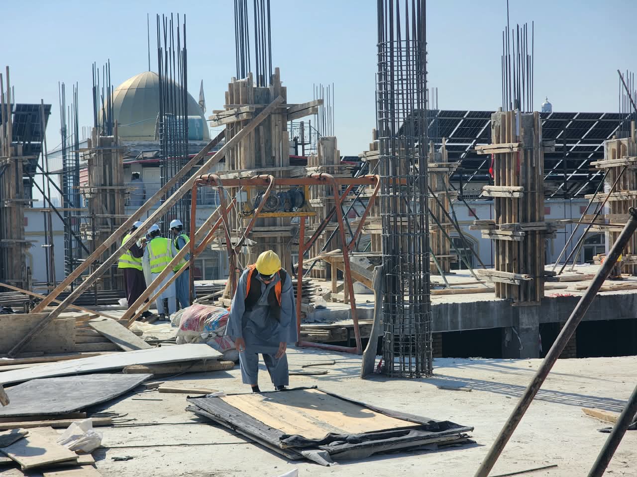 Deputy Minister professional  of the MOHIA Inspects Construction Progress of Balkh Waqf Commercial Market in Mazar-e-Sharif