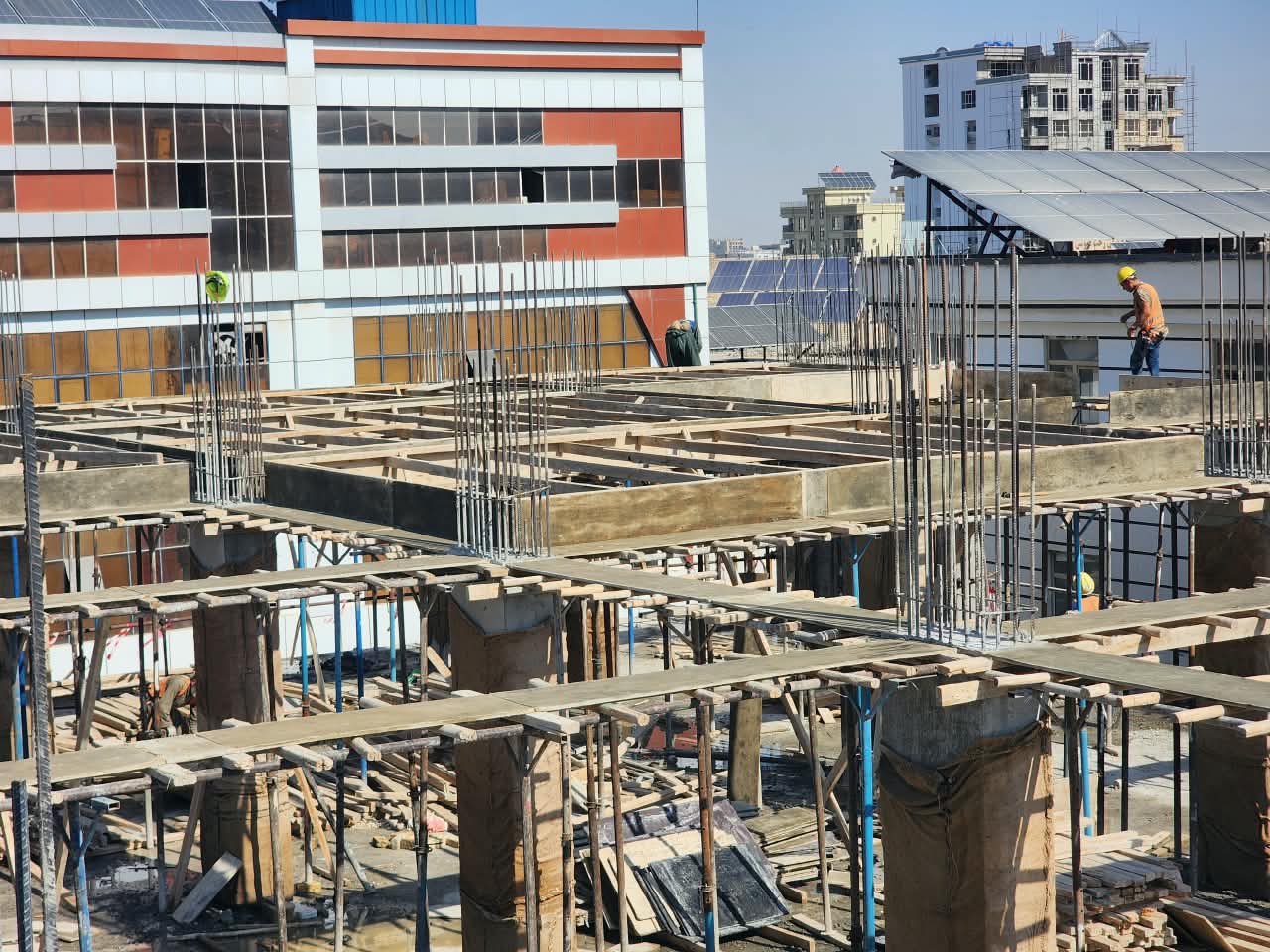 Deputy Minister professional  of the MOHIA Inspects Construction Progress of Balkh Waqf Commercial Market in Mazar-e-Sharif